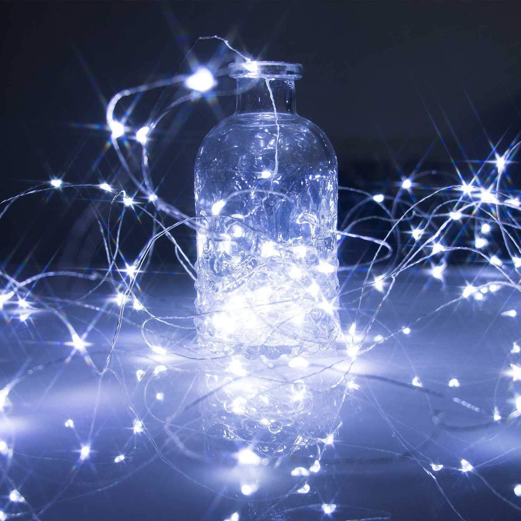 Brightown 12 Pack LED Fairy Lights Battery Operated String Lights - 7ft 20LED Waterproof Silver Wire Firefly Starry Moon Lights for DIY Crafts Wedding Table Centerpieces Party Bedroom Christmas