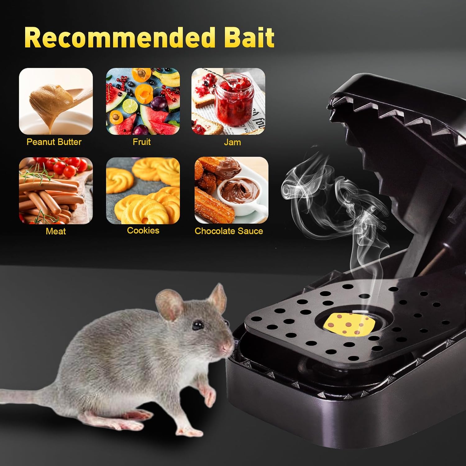 Mouse Traps 12-Pack, Indoor Outdoor Use, Small Mice Catchers for Home Indoor, Reusable Mice Trap, Quick-Set Mousetraps for House