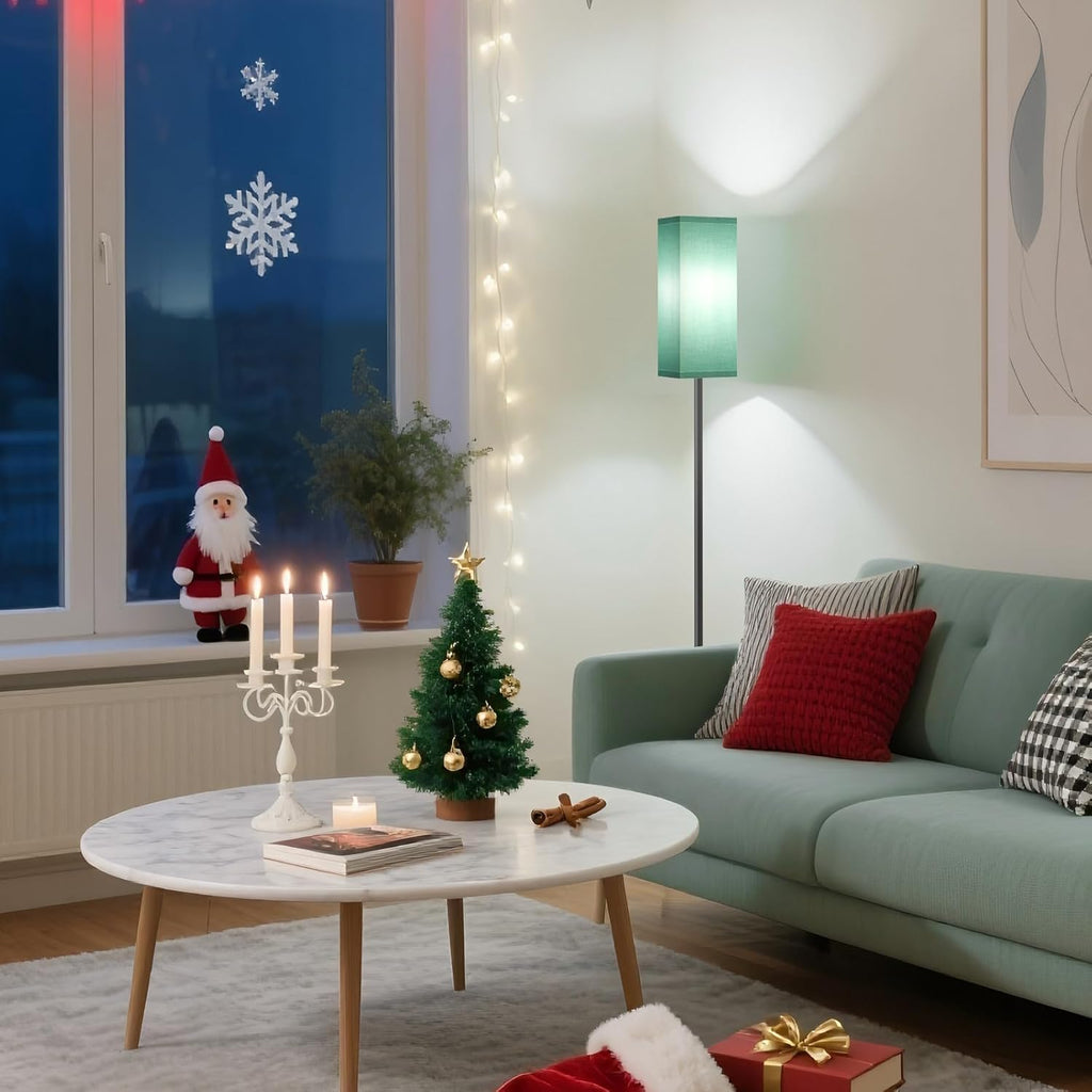 64.6" Floor Lamp, Pole with Foot Switch, Modern Standing Lamp Lampshade, Minimalist Freestanding Lamp (Bulb Not Included), for Living Room, Bedroom Office ETL Listed, Black and Beige E07LD05