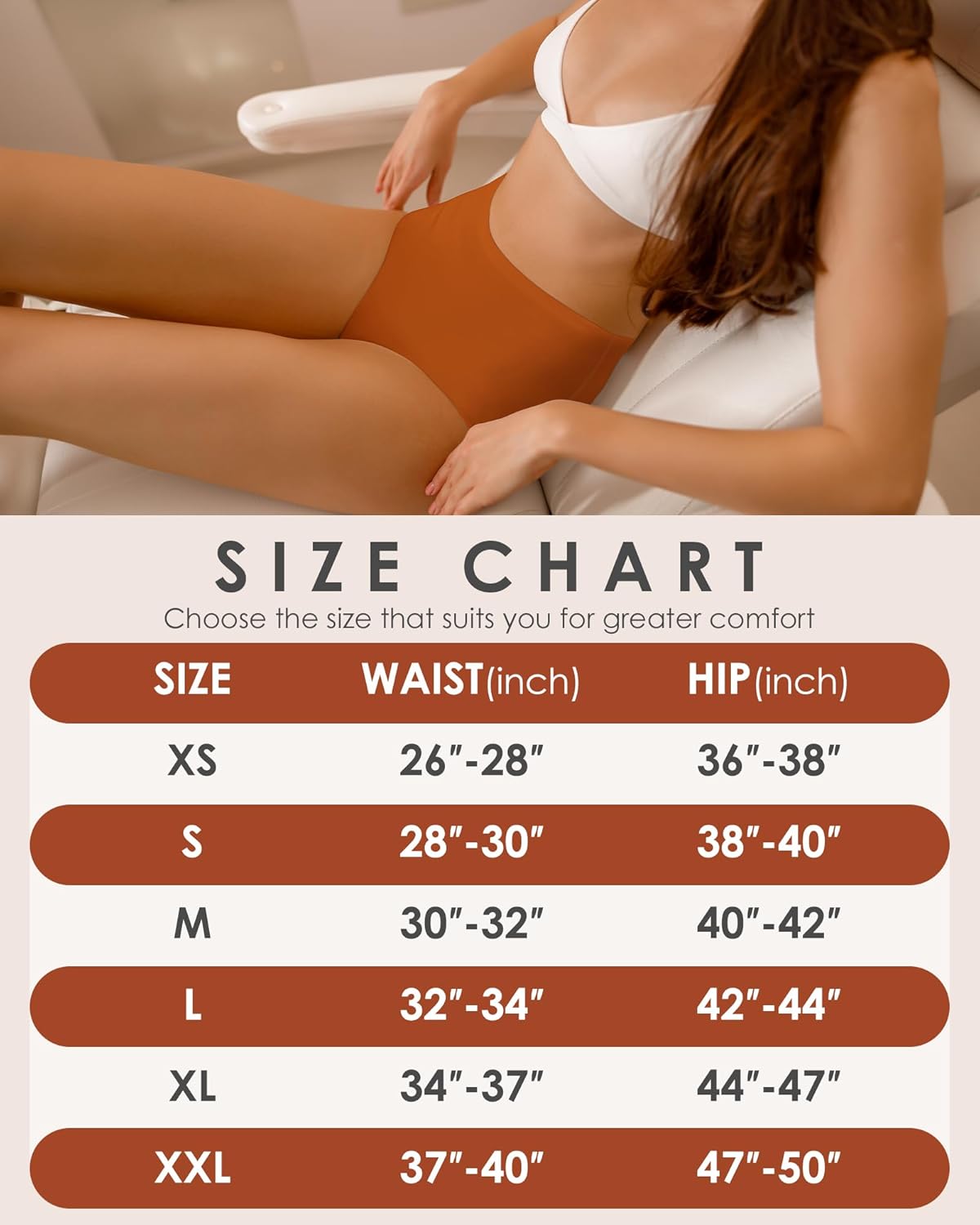 Kalapa Womens Underwear Seamless Full Coverage Breathable Briefs No Show Silky Stretch High Waisted Ladies Panties 6 Pack