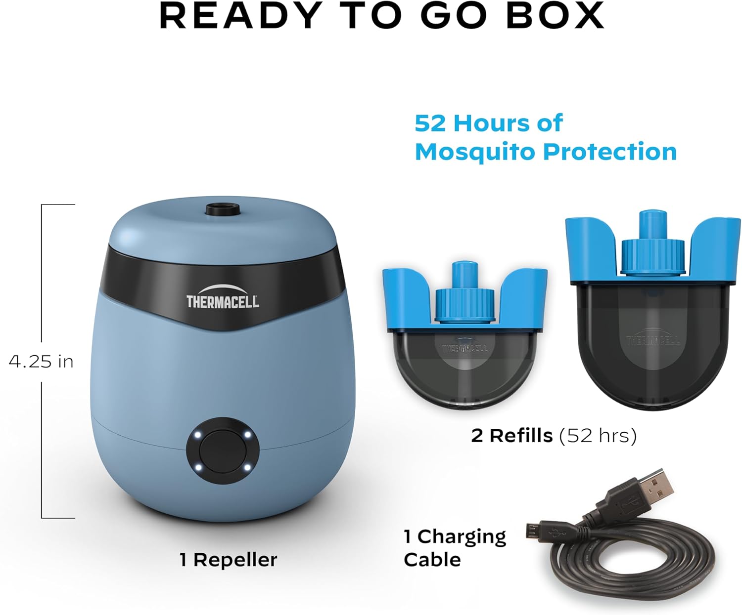 Thermacell E-Series Rechargeable Mosquito Repeller with 20’ Mosquito Protection Zone; Bug Spray Alternative; Scent Free