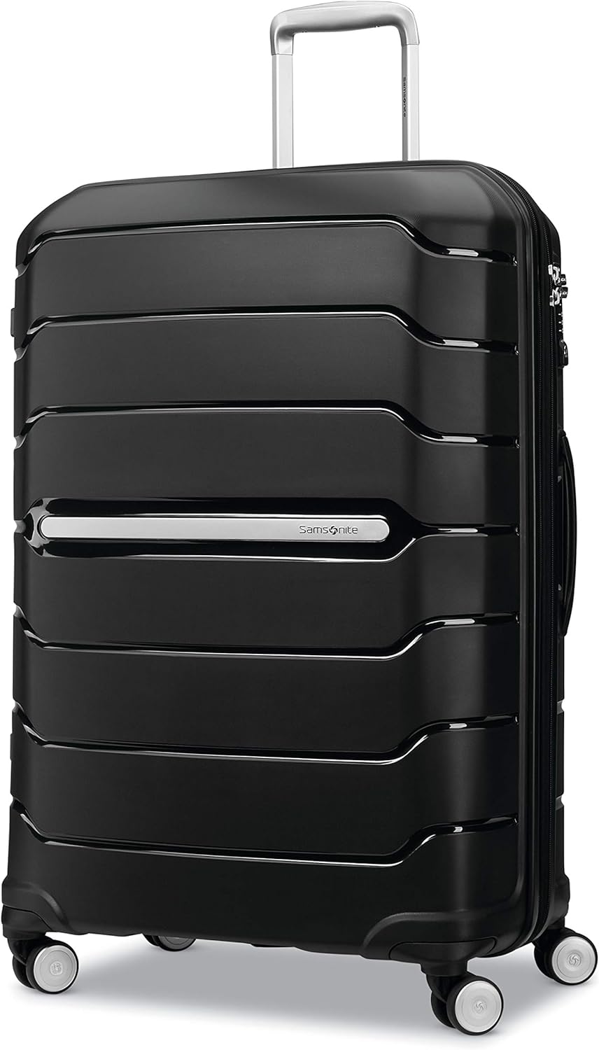 Samsonite Freeform Hardside Carry-On Luggage with Spinner Wheels - Hardshell Suitcase - TSA, Airline-Approved - Expandable Hard Shell, Smooth Rolling Wheels for Lightweight Travel - Navy