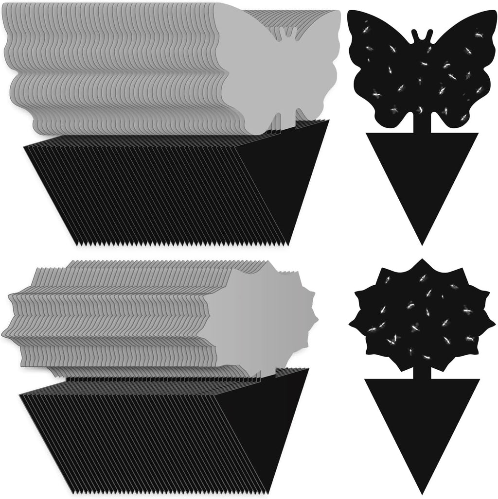 Landisun Fruit Fly Traps 48PCS Fungus Gnat-Traps for Indoor-Outdoor Yellow Fruit-Fly Sticky-Trap Plants Flying Bug Insects Traps