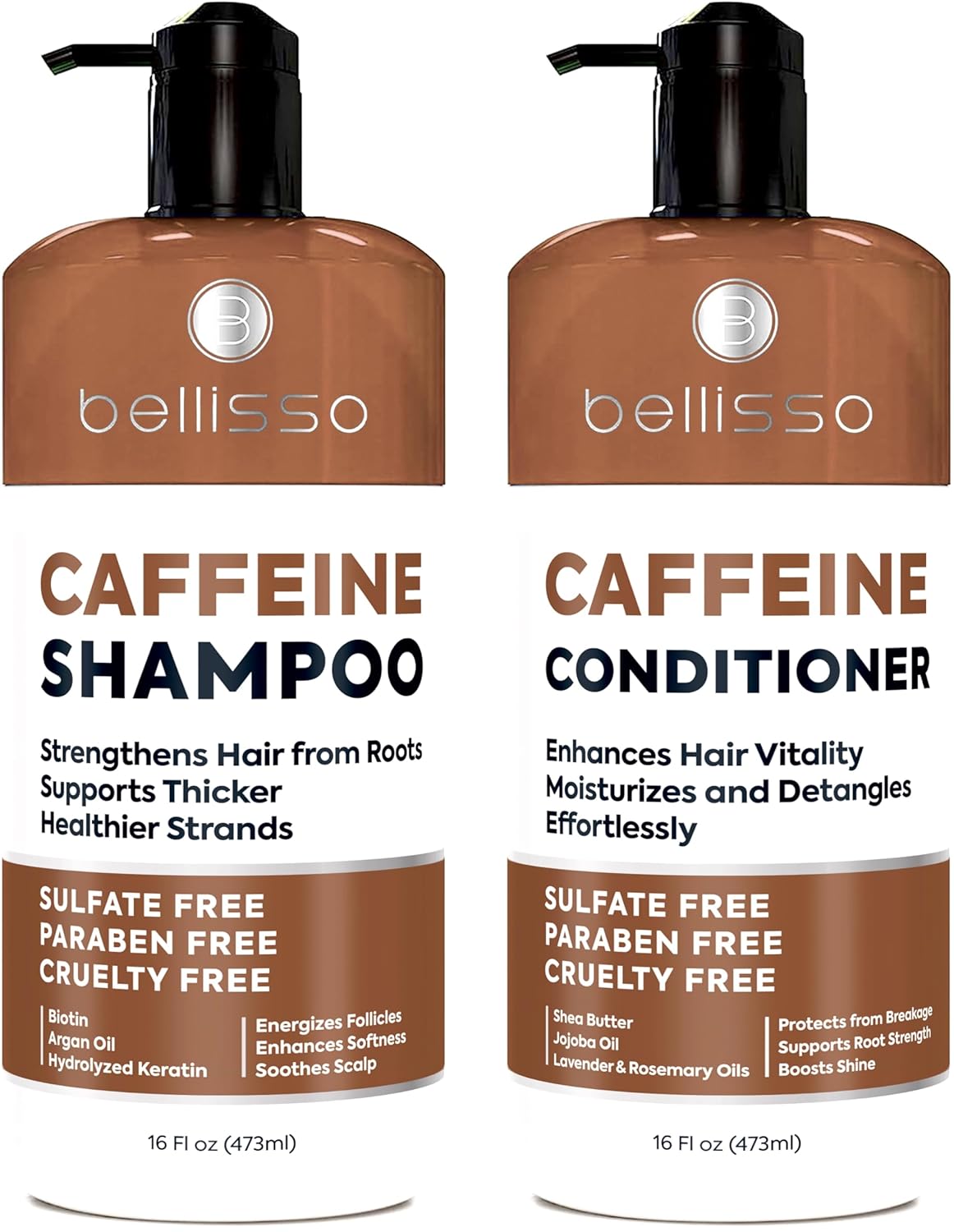 Biotin Shampoo and Conditioner Set - Sulfate and Paraben Free Treatment for Men and Women - Hair Thickening Volumizing Products to Help Boost Thinning Hair with Added Keratin
