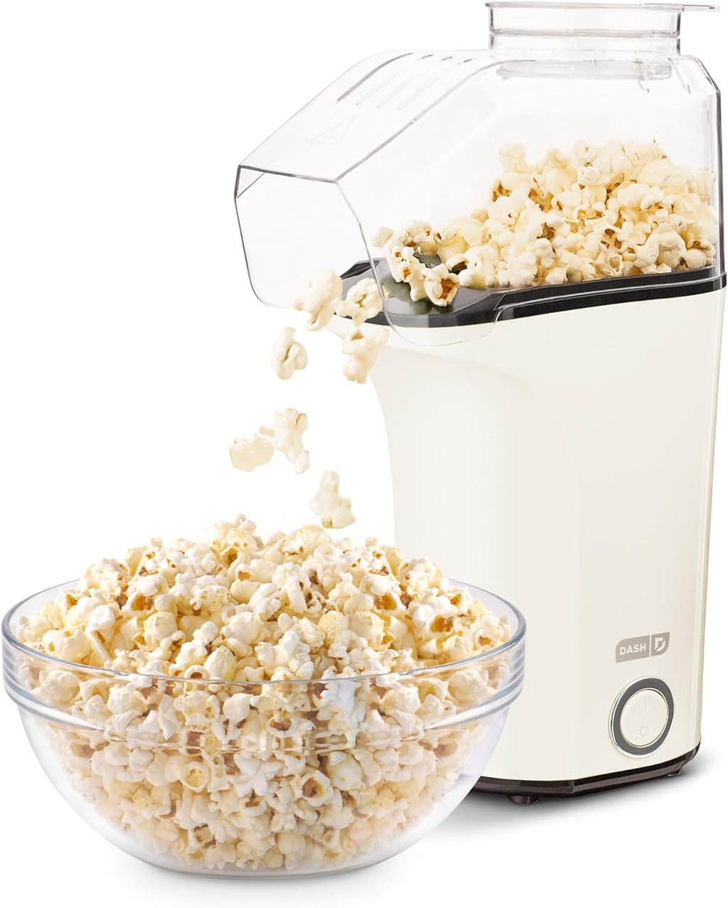 DASH Hot Air Popcorn Popper Maker with Measuring Cup to Portion Popping Corn Kernels + Melt Butter, 16 Cups - Aqua