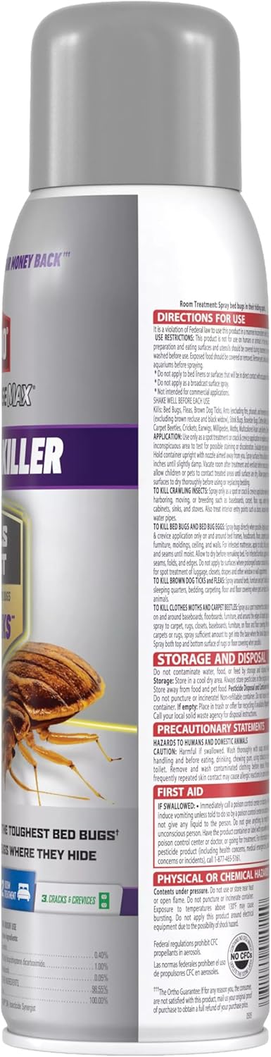 Ortho Home Defense Max Bed Bug, Flea and Tick Killer with Comfort Wand, Bed Bug Spray, Kills Bed Bug Eggs, Fleas and Ticks, 1 gal.