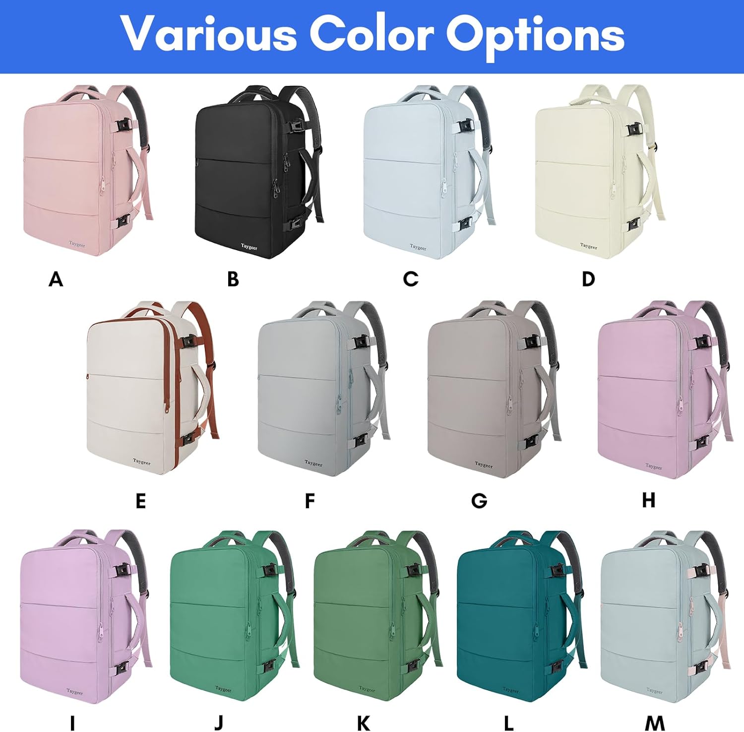 Taygeer Travel Backpack for Women, Carry On Backpack with USB Charging Port & Shoe Pouch, TSA 15.6inch Laptop Mochila Flight Approved, Nurse Bag Casual Daypack for Weekender Business Hiking, Pink