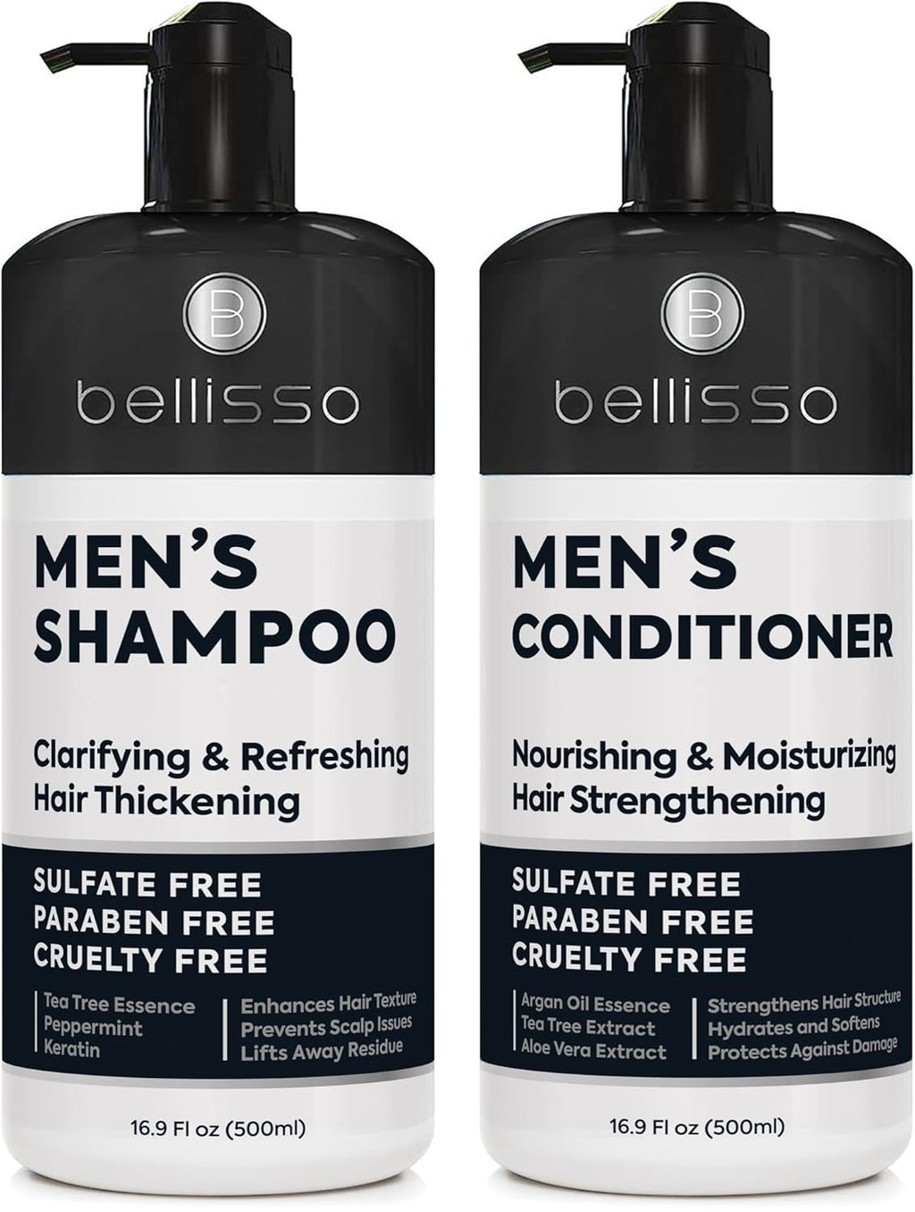 Biotin Shampoo and Conditioner Set - Sulfate and Paraben Free Treatment for Men and Women - Hair Thickening Volumizing Products to Help Boost Thinning Hair with Added Keratin