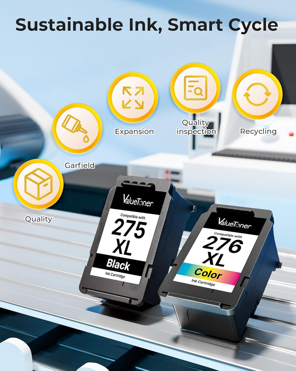 Valuetoner 245XL Ink Cartridge Replacement for Canon 245XL 246XL Combo Pack PG-245XL CL-246XL for Pixma TR4520 TR4527 MG2522 MG2520 MX490 MX492 TS202 TS302 TS3320 MG2920 Printer (Black, Color)