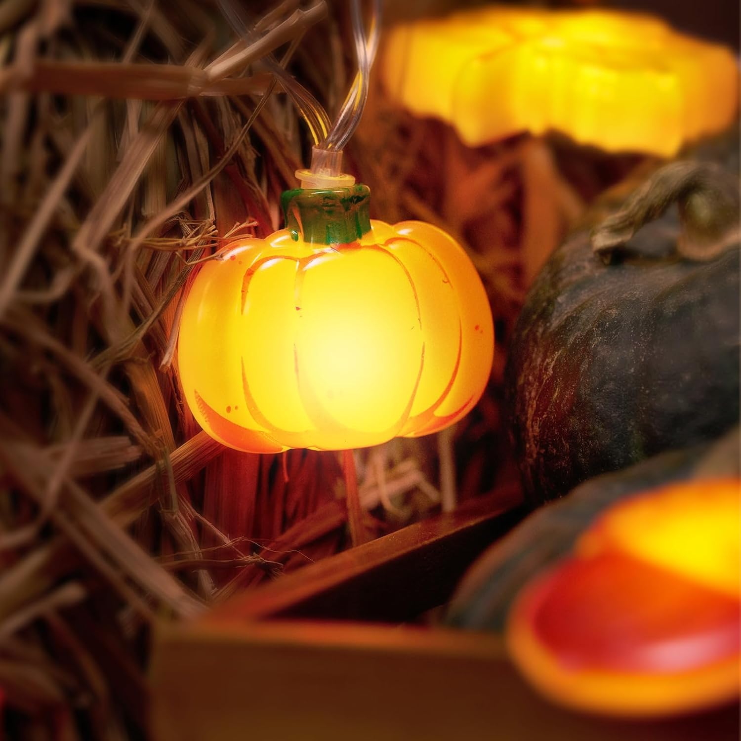 LOLStar Halloween String Lights Decorations, 9.8FT 20 LED Halloween Fairy Lights, Battery Operated (Not Included) with Timer Function and 8 Flashing Modes, Cute Booday Lights 2025 Home Indoor Decor