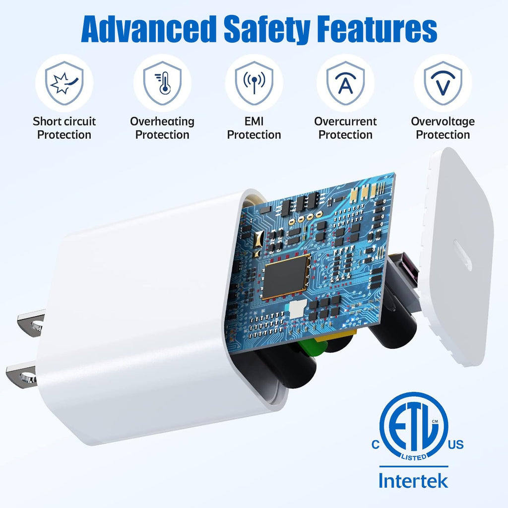 Fast iPhone Charger, iPhone Charger Fast Charging 2Pack Quick Chargers 6ft Long USB C to Lightning Cable Quick Charging Cord USB Charge Block Adapter for iPhone 14 Plus/14 ProMax/13 Mini 12/11/XS/iPad