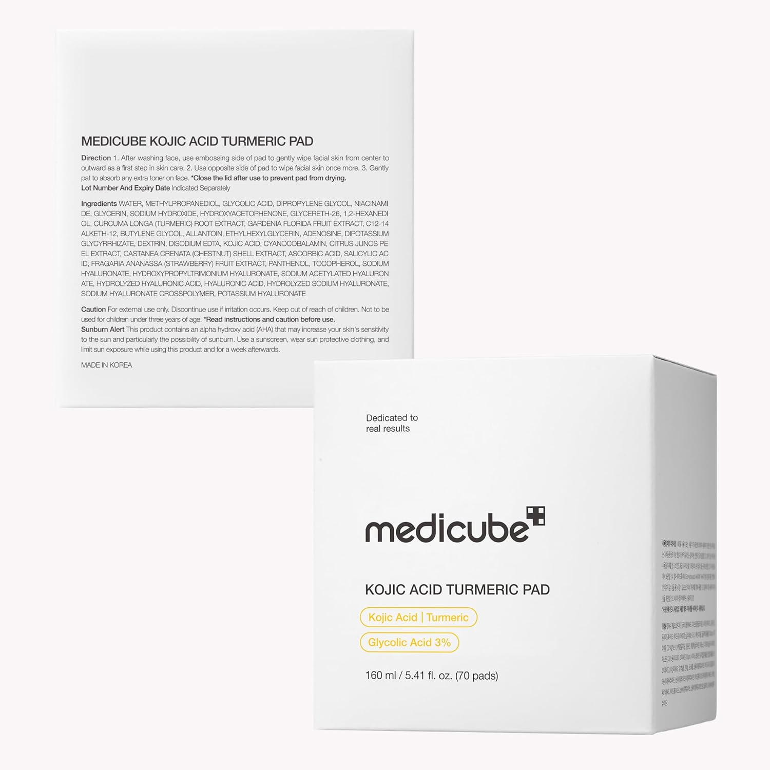 Medicube Zero Pore Pads 2.0, Dual-Textured Facial Toner Pads for Exfoliation and Pore Care with 4.5% AHA Lactic Acid & 0.45% BHA Salicylic Acid, Ideal for All Skin Types, Korean Skin Care (70 units)