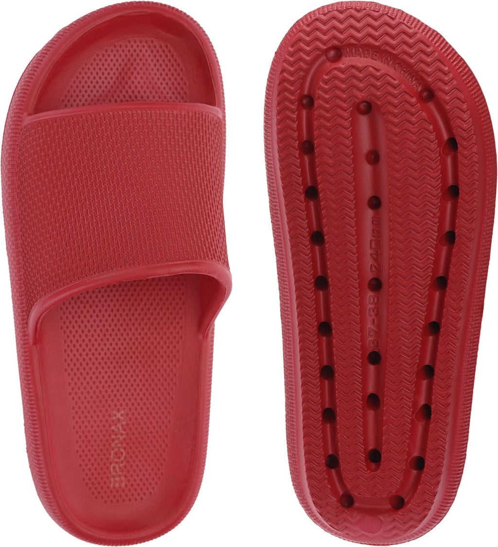 BRONAX Pillow Slippers for Women and Men | House Slides Shower Sandals | Cushioned Thick Sole