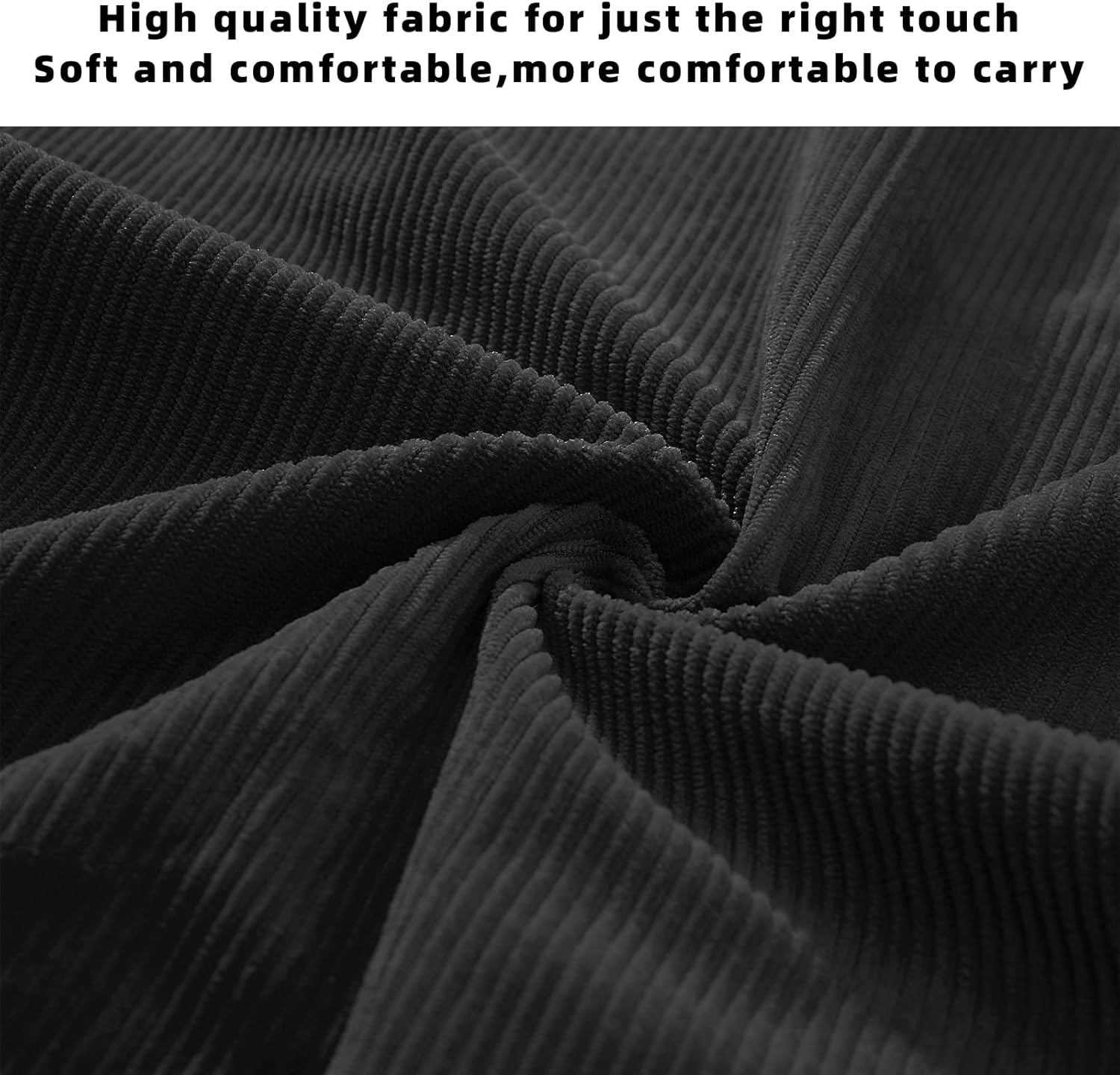 KALIDI Women Corduroy Tote Bag Zipper Casual Tote's Handbag Big Capacity Shoulder Bag with Pockets