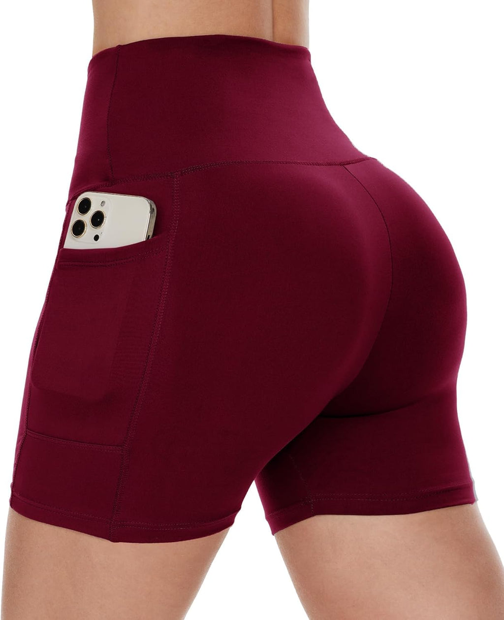 CAMPSNAIL Biker Shorts Women with Pockets - 3"/5"/8" High Waisted Workout Spandex Tummy Control Gym Running Yoga Shorts