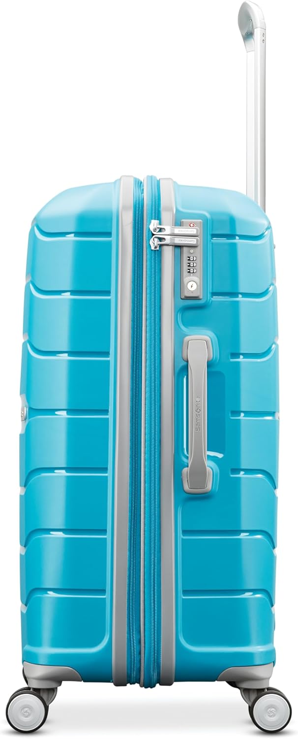 Samsonite Freeform Hardside Carry-On Luggage with Spinner Wheels - Hardshell Suitcase - TSA, Airline-Approved - Expandable Hard Shell, Smooth Rolling Wheels for Lightweight Travel - Navy