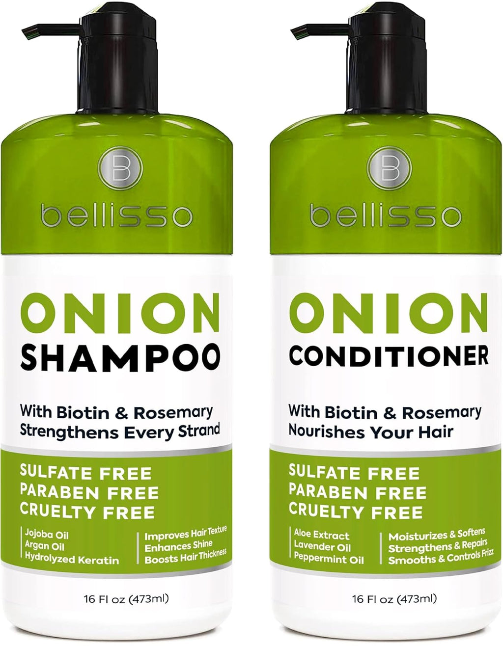 Biotin Shampoo and Conditioner Set - Sulfate and Paraben Free Treatment for Men and Women - Hair Thickening Volumizing Products to Help Boost Thinning Hair with Added Keratin