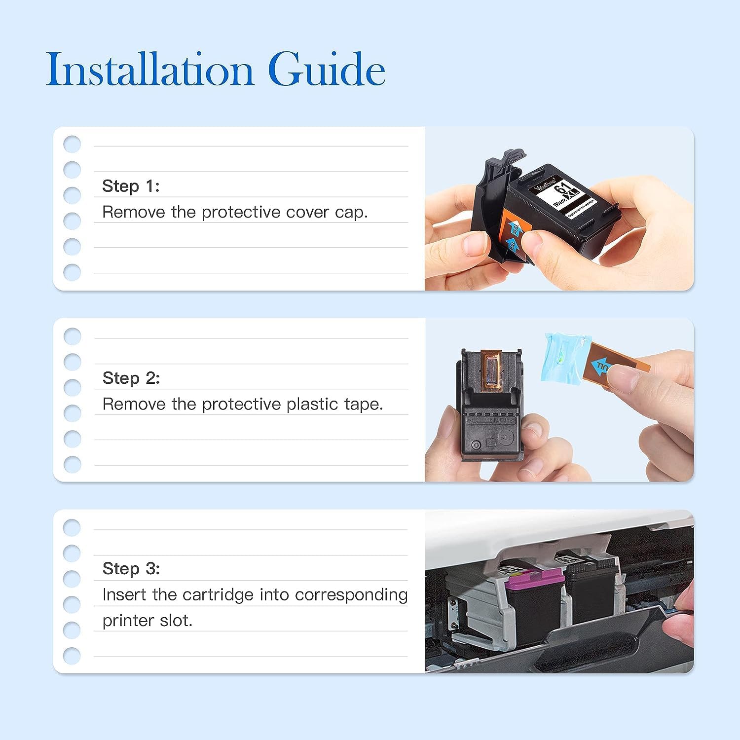 Valuetoner 245XL Ink Cartridge Replacement for Canon 245XL 246XL Combo Pack PG-245XL CL-246XL for Pixma TR4520 TR4527 MG2522 MG2520 MX490 MX492 TS202 TS302 TS3320 MG2920 Printer (Black, Color)