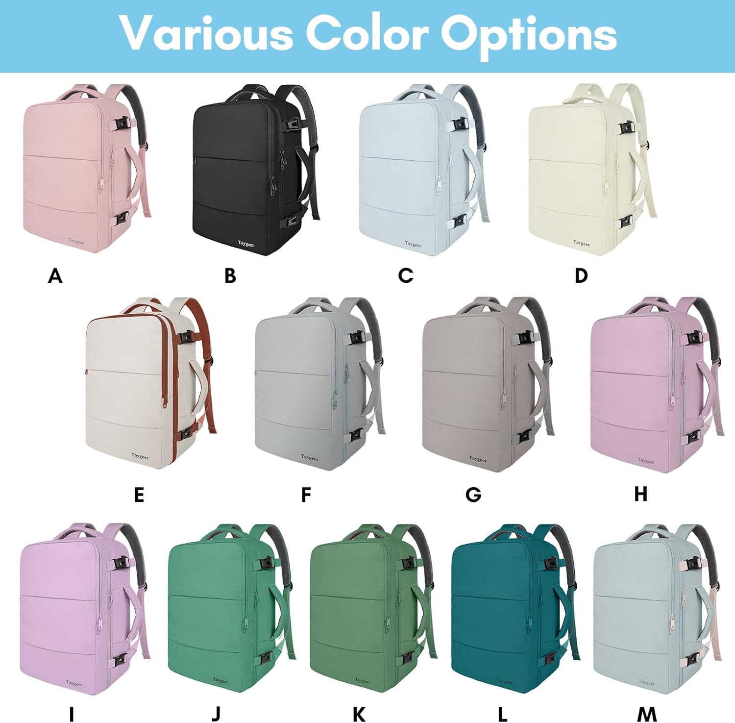 Taygeer Travel Backpack for Women, Carry On Backpack with USB Charging Port & Shoe Pouch, TSA 15.6inch Laptop Mochila Flight Approved, Nurse Bag Casual Daypack for Weekender Business Hiking, Pink