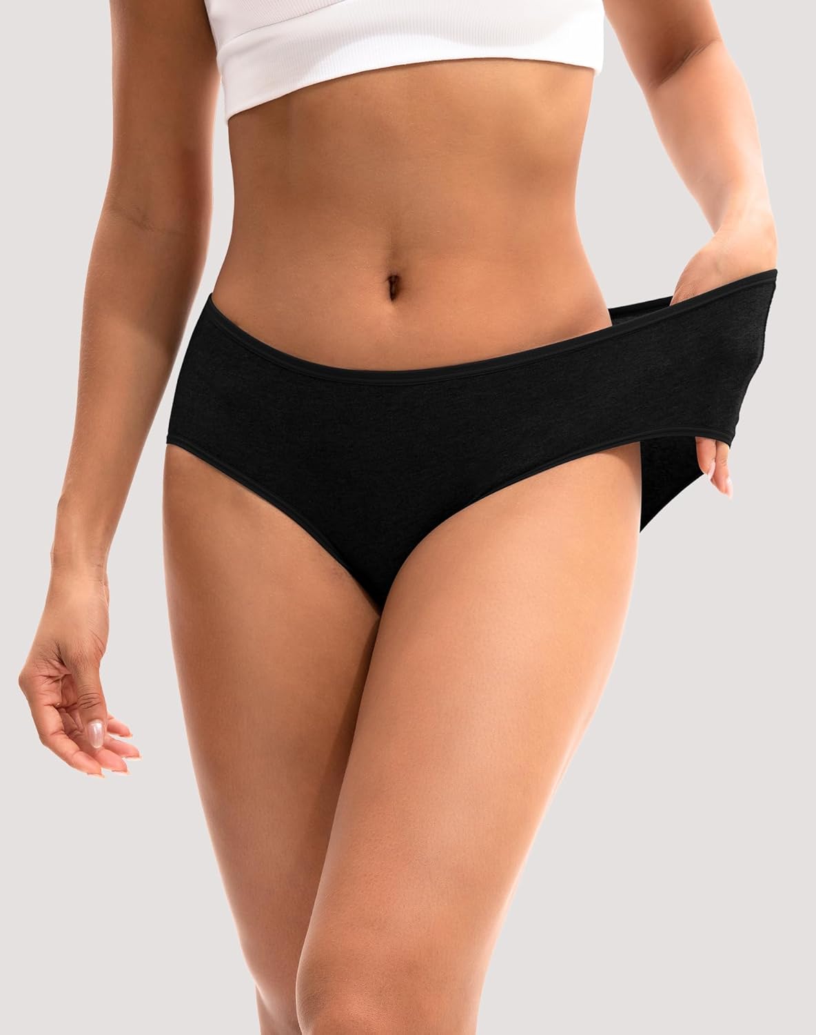 INNERSY Womens Underwear Cotton Hipster Panties Regular & Plus Size 6-Pack