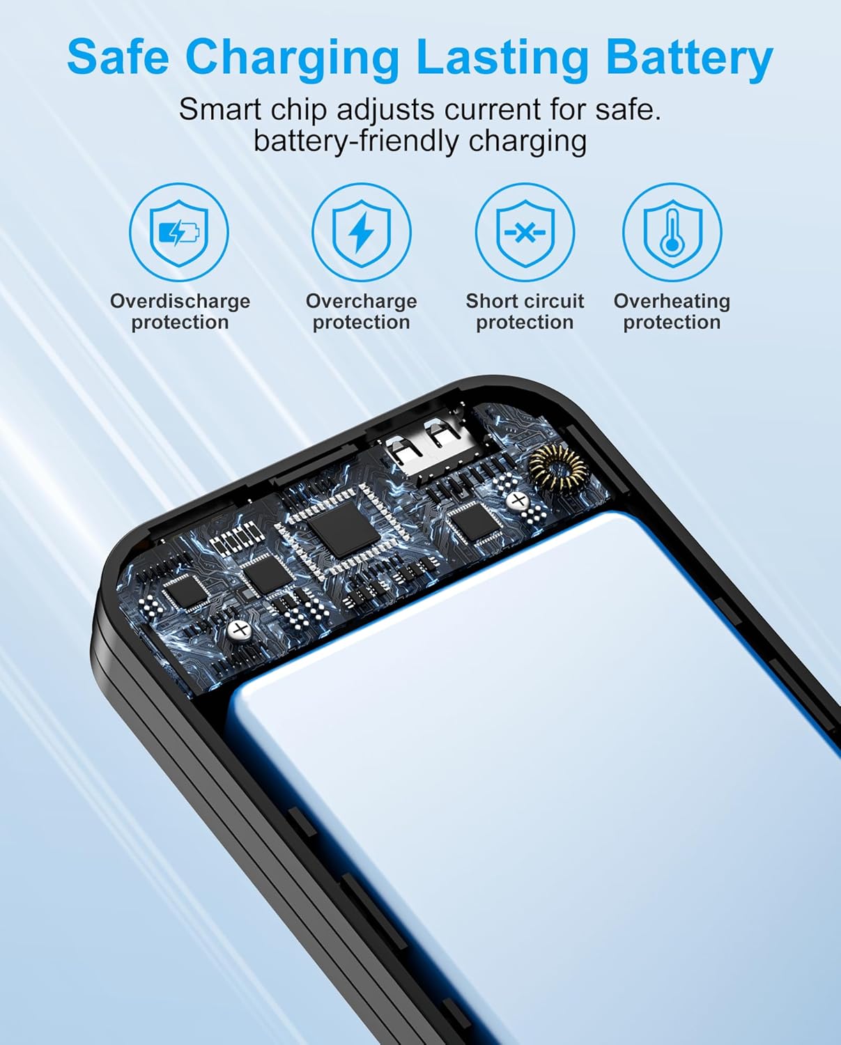 Portable Charger Power Bank, 12000mAh 22.5W USB C Fast Charging with Built-in Cables and Wall Plug, Travel Essential Battery Pack with LED Display for iPhone, iPad, Samsung Pink