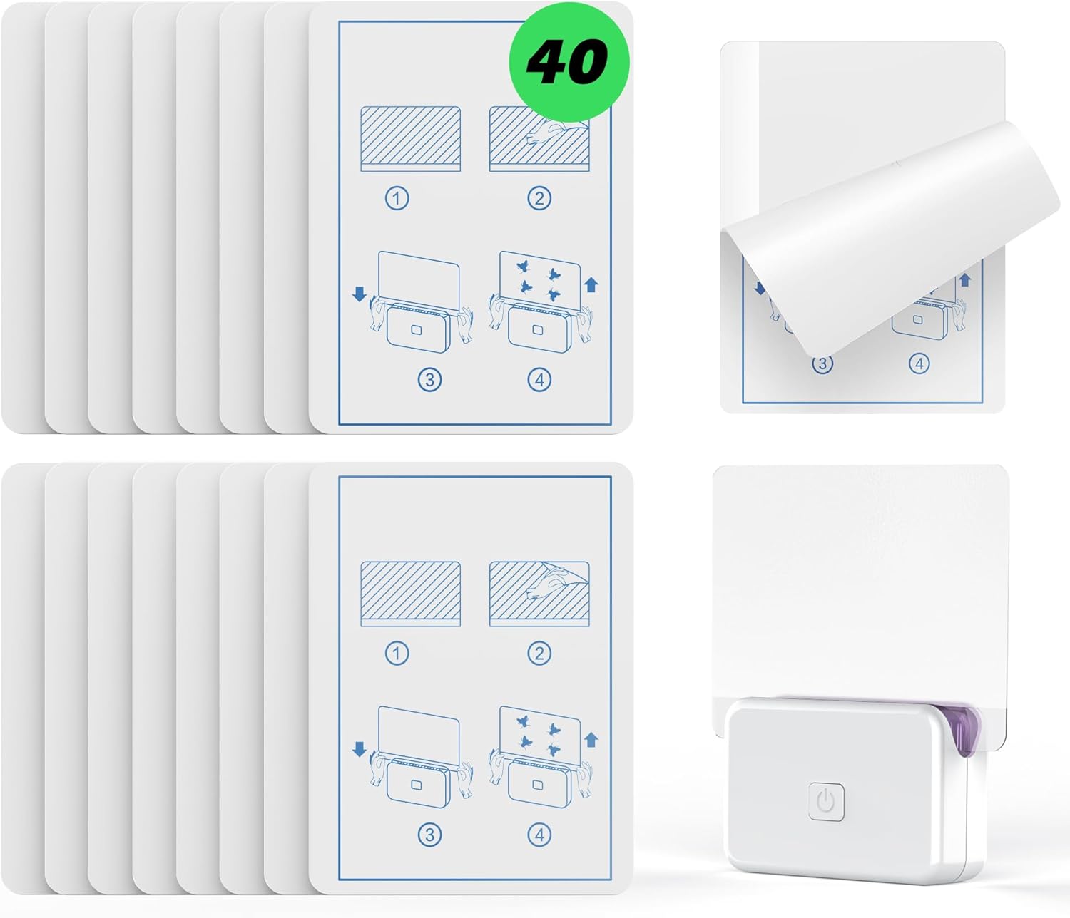 2 Pcs Fruit Fly Traps for Indoors (2 Device+10 Refills) Plug in UV Light Fly Trap for Gnats, Fruit Flies, Flying Insects Sleek Design Indoor Safe