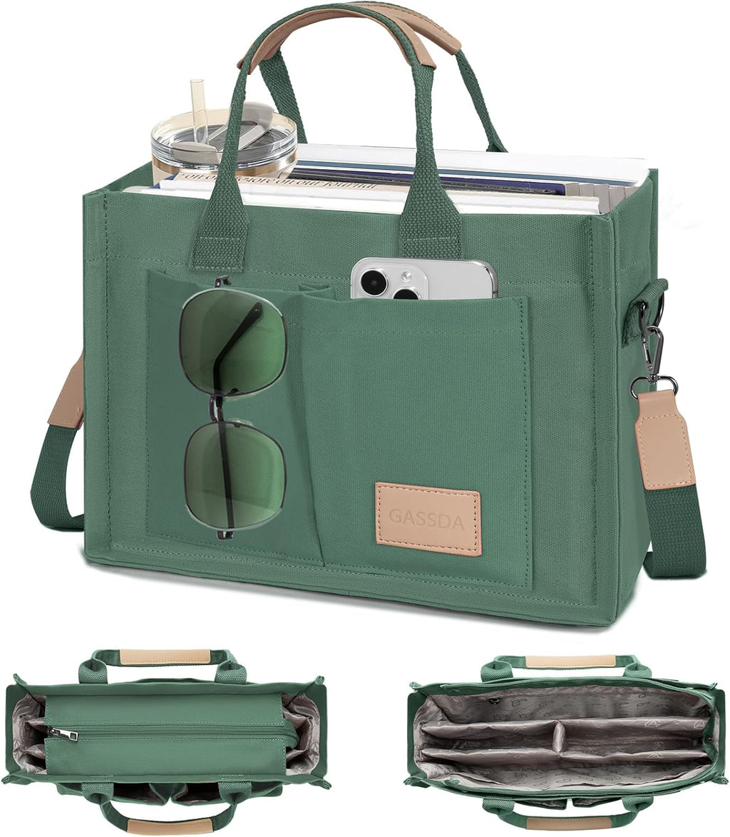 Tote Bags for Women Canvas Tote Purse Crossbody with Pockets Top Handle Shoulder Satchel Bag for Women