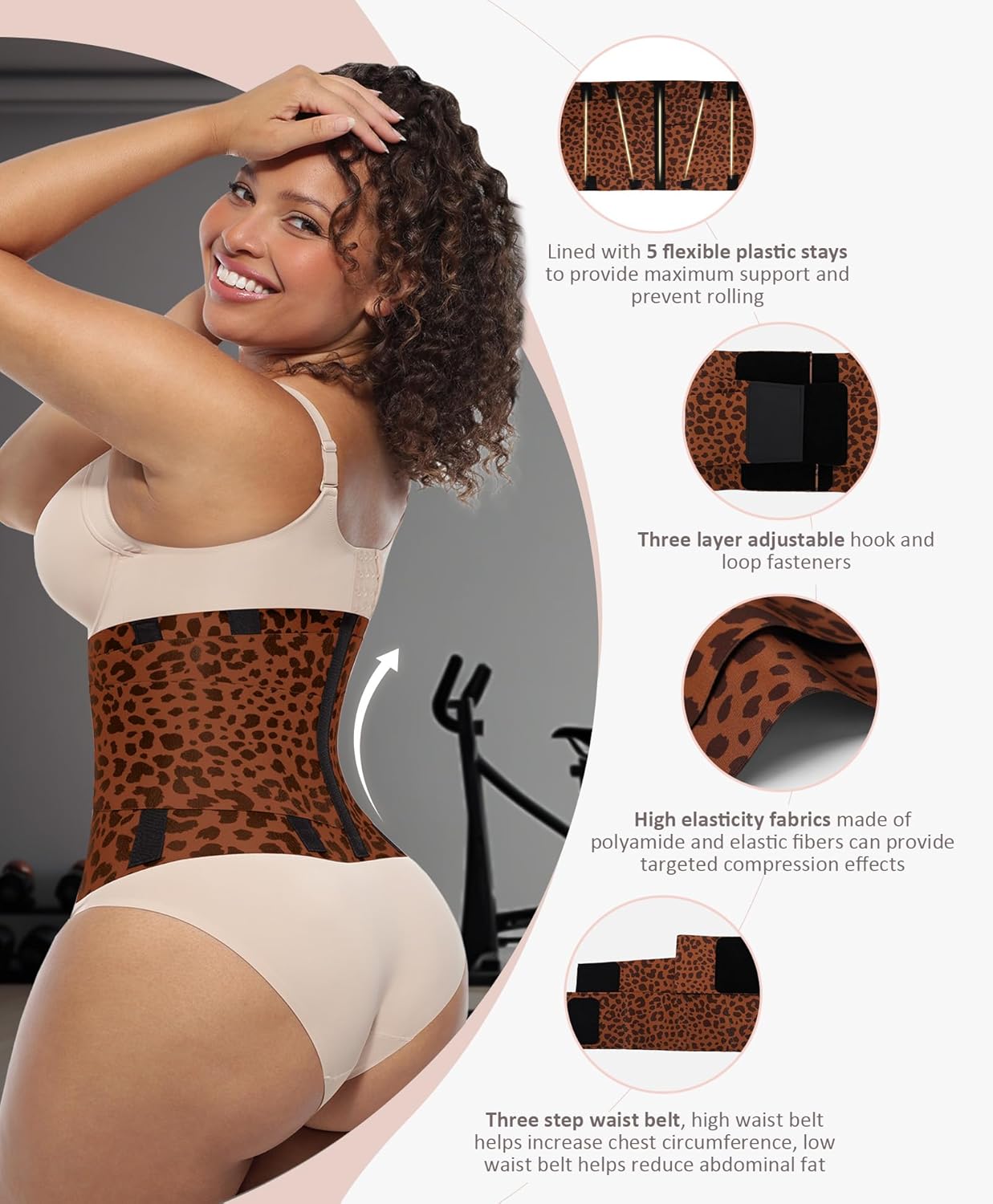 FeelinGirl Waist Trainer Belt Waist Cincher Trimmer Ab Belt Tummy Control Body Shaper with Triple Wrap Women and Men