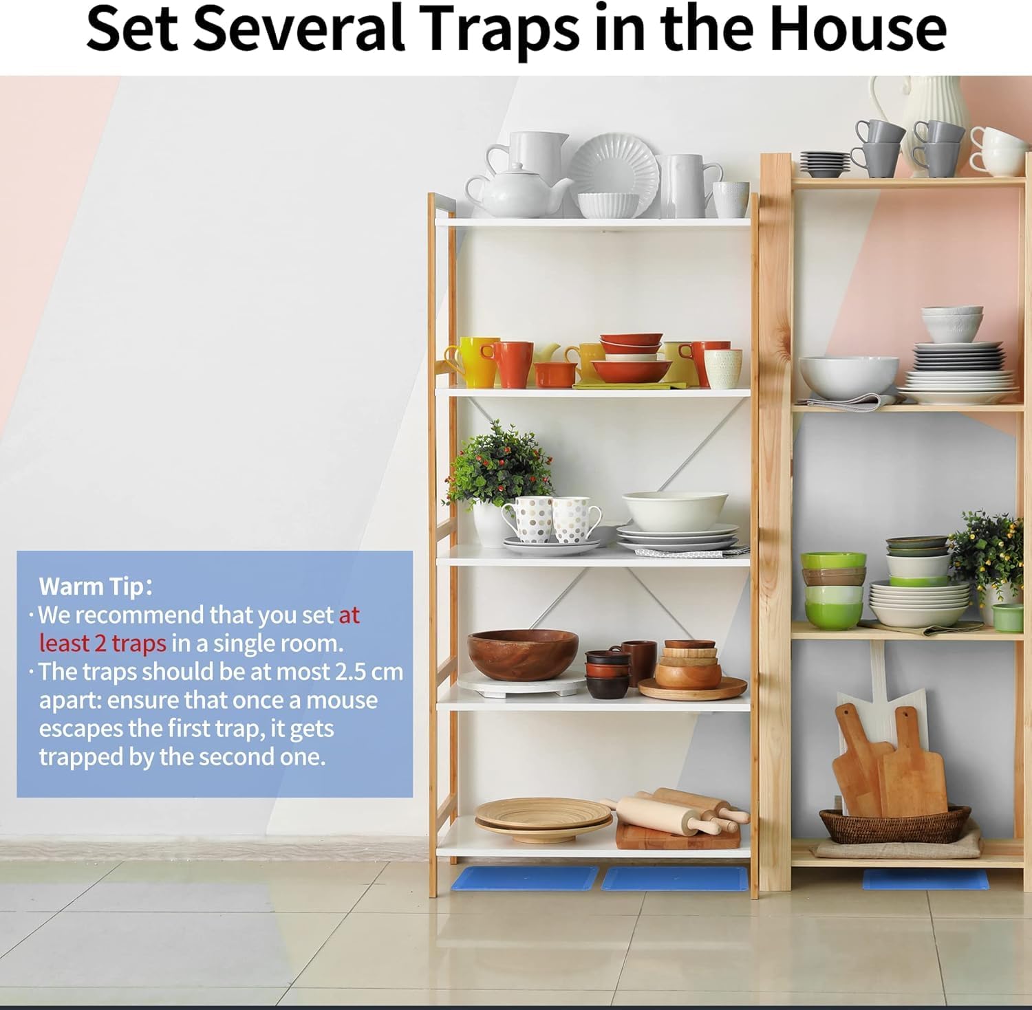 LULUCATCH Mouse & Insect Traps 12 Pack, Heavier Sticky Traps with Non-Toxic Glue for Small Mice & Insects. Sticky Mouse Traps Indoor, Easy to Set, Pet Safe Pest Control