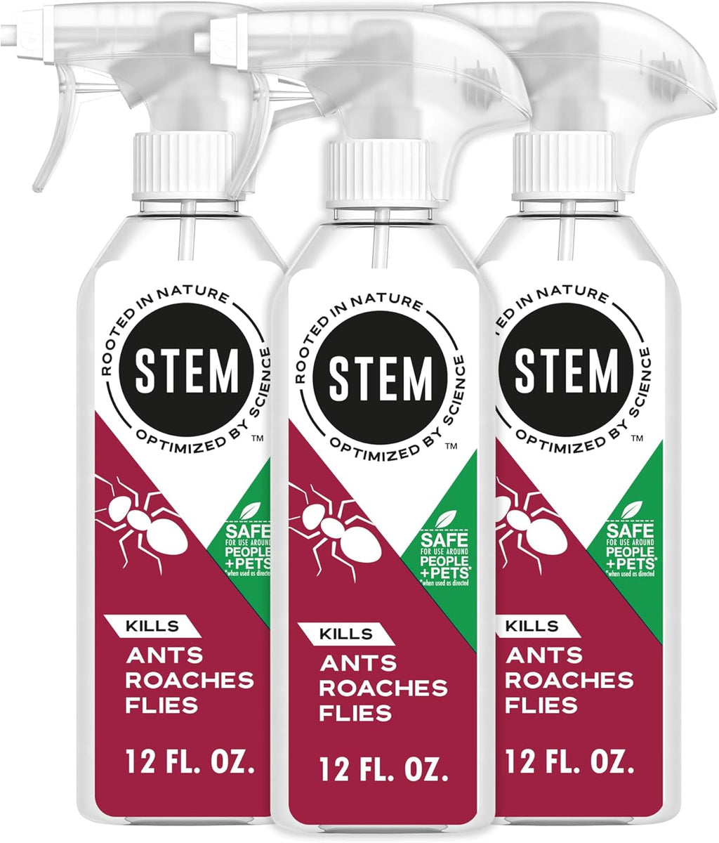 STEM Kills Ants, Roaches And Flies: Plant-Based Active Ingredient Bug Spray, Botanical Insecticide For Indoor And Outdoor Use; 12 fl oz (Pack Of 1)