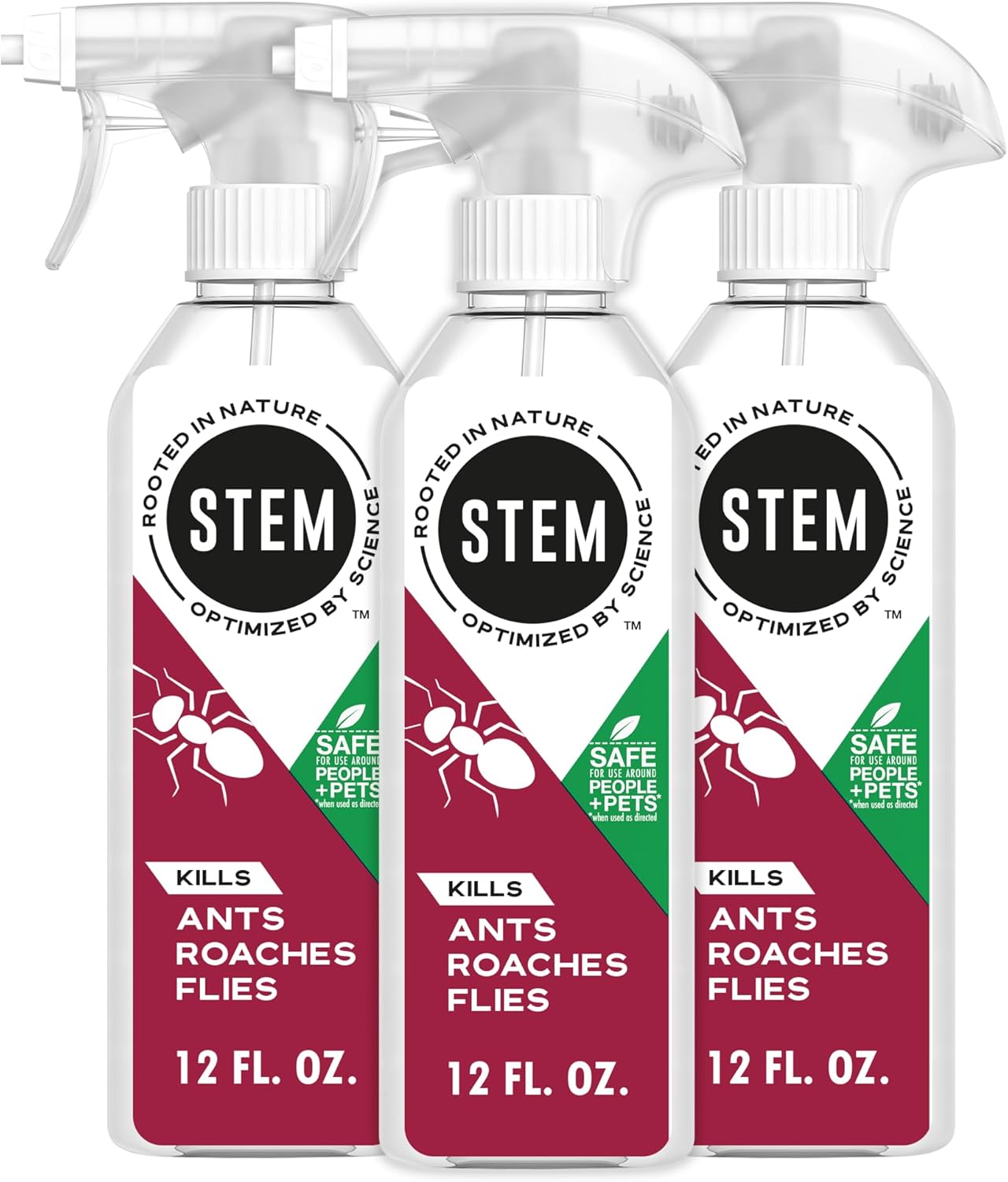STEM Kills Ants, Roaches And Flies: Plant-Based Active Ingredient Bug Spray, Botanical Insecticide For Indoor And Outdoor Use; 12 fl oz (Pack Of 1)