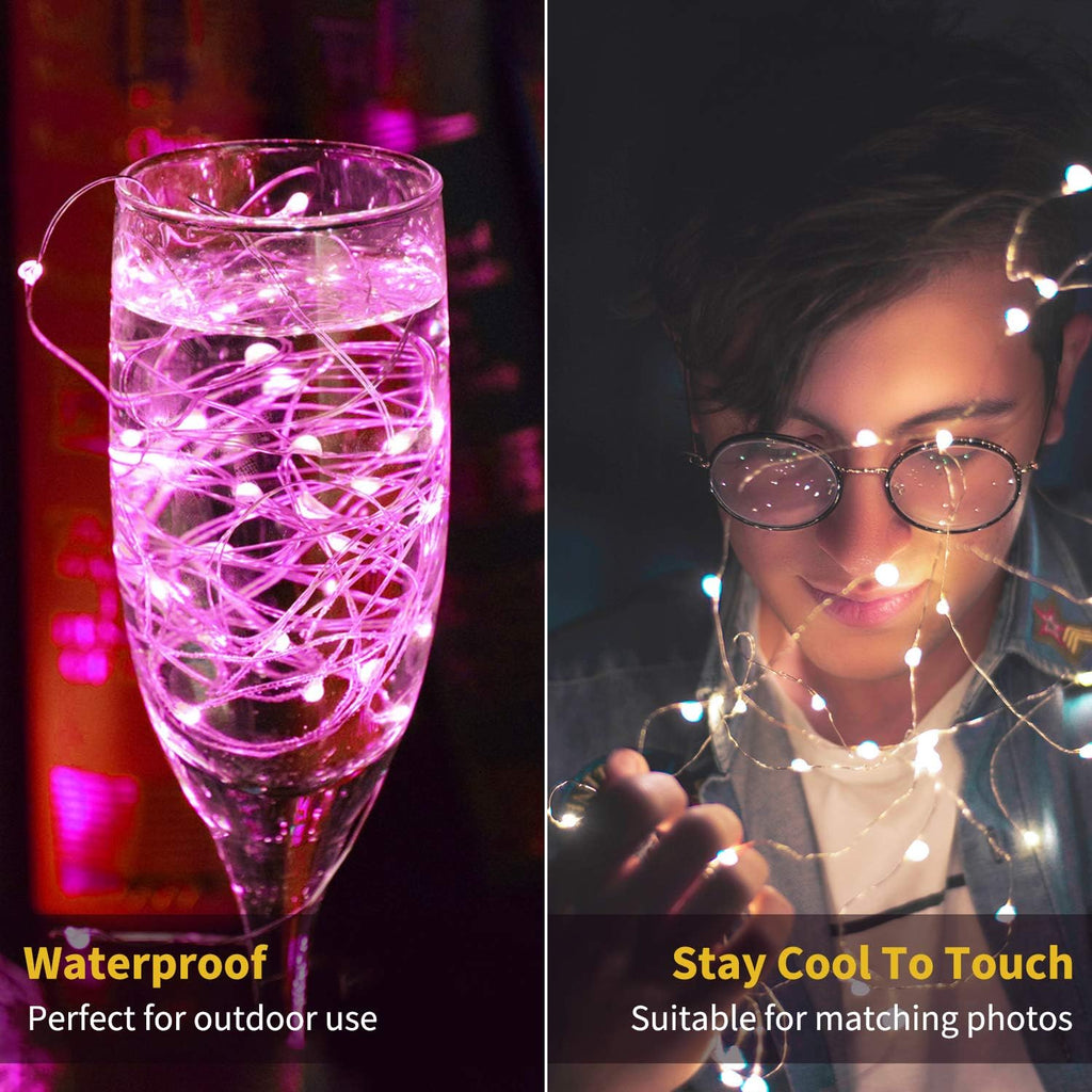 Brightown 12 Pack LED Fairy Lights Battery Operated String Lights - 7ft 20LED Waterproof Silver Wire Firefly Starry Moon Lights for DIY Crafts Wedding Table Centerpieces Party Bedroom Christmas