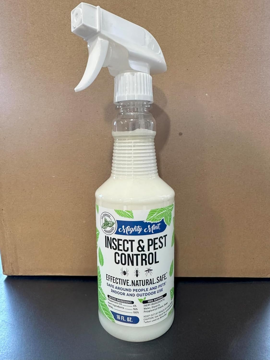 Mighty Mint Peppermint Oil Insect Repellent Spray – Natural Indoor & Outdoor Bug Control for Spiders, Ants, Roaches, and More – Plant-Based, Extra-Strong Formula - 16 oz
