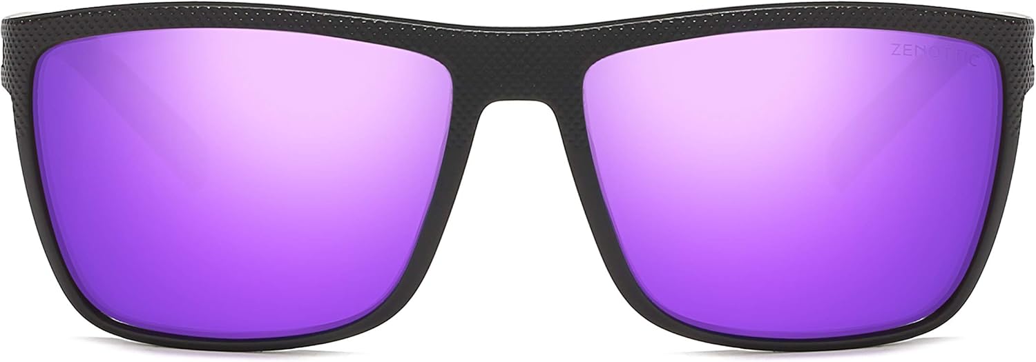 ZENOTTIC Polarized Sunglasses for Men Lightweight TR90 Frame UV400 Protection Square Sun Glasses