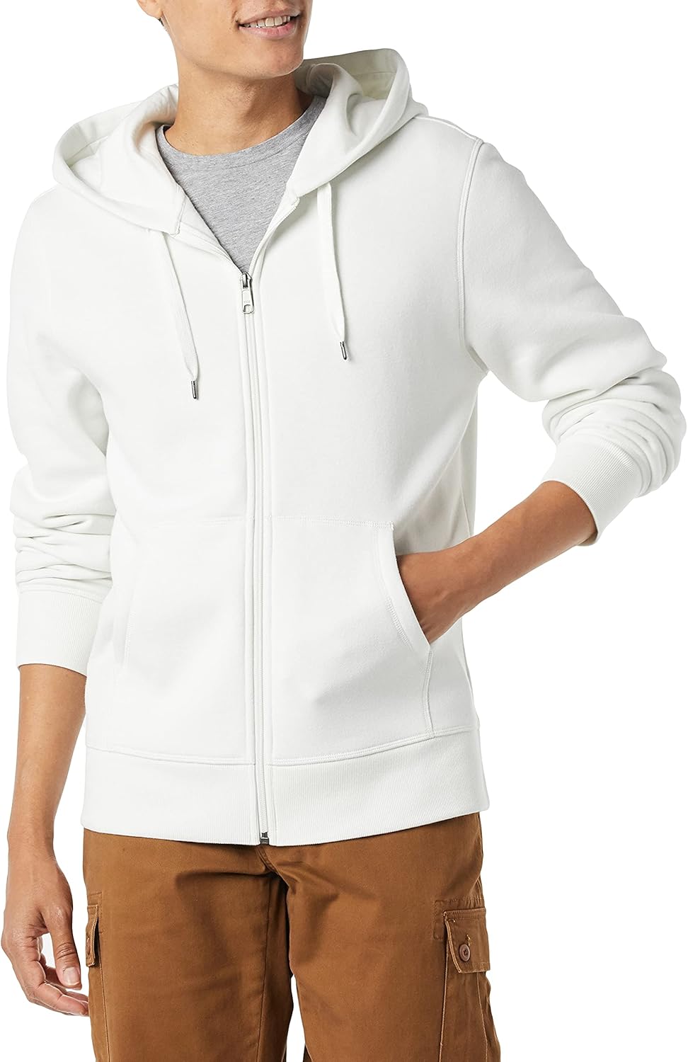 Essentials Men's Full-Zip Fleece Hoodie (Available in Big & Tall)