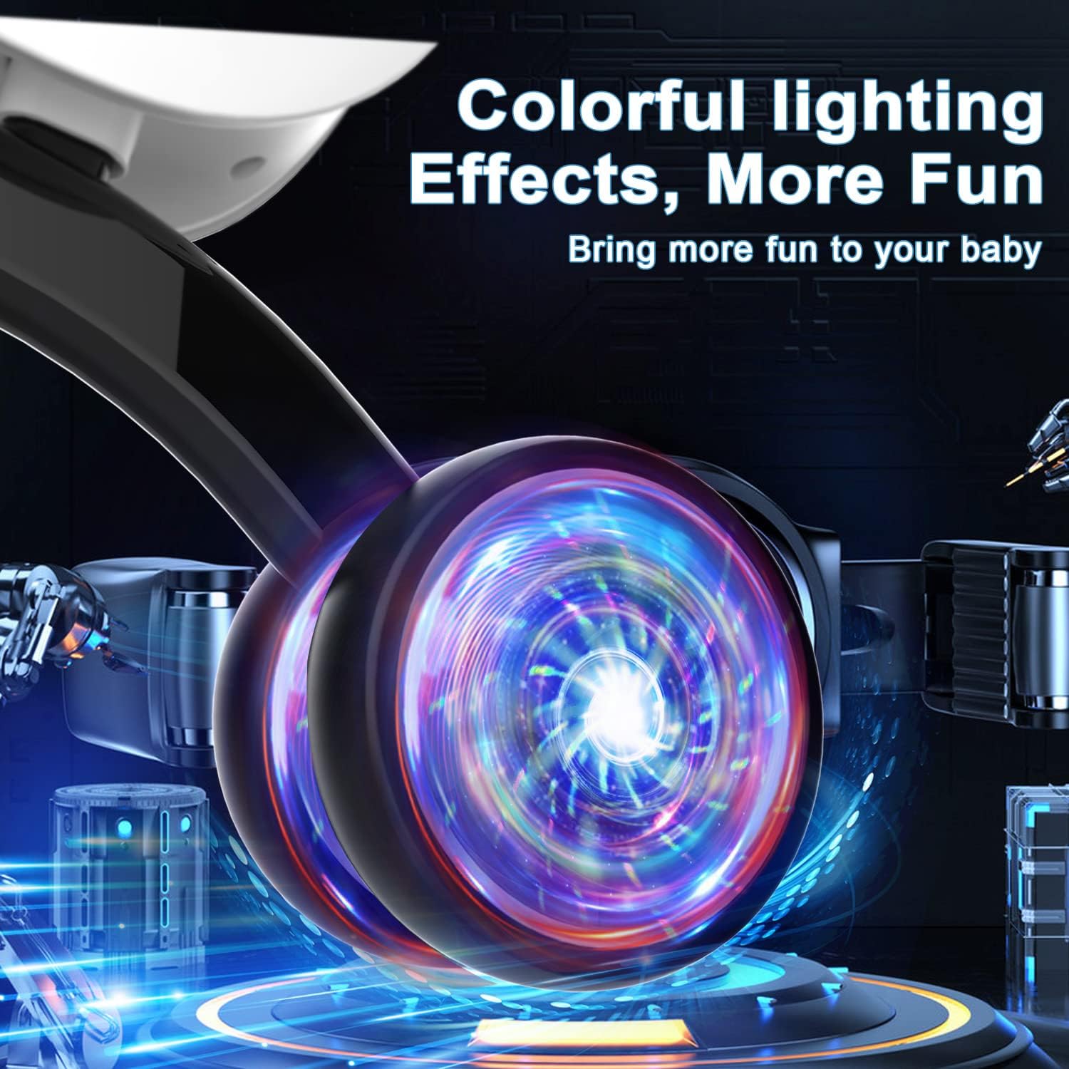 Colorful Lighting Baby Balance Bike Toys for 1 Year Old Girl Gifts, 10-36 Month Toddler Balance Bike, No Pedal 4 Silence Wheels & Soft Seat Pre-School First Riding on Toys, 1st Birthday Gifts.