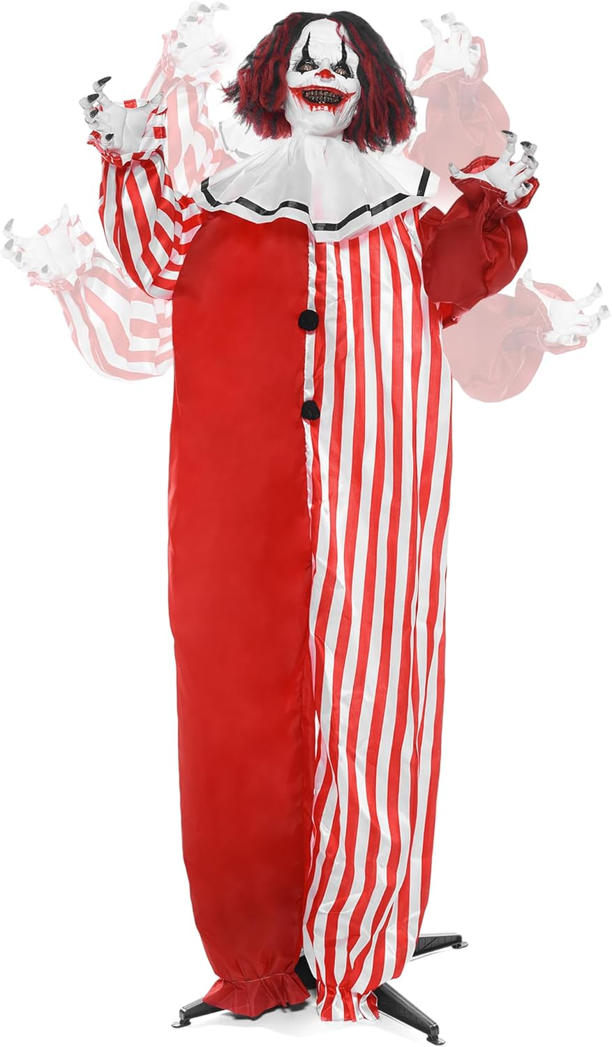 JOYIN 67" Halloween Decorations Outdoor Life Size Animatronics Grim Reaper with Chain, Sound-Actived Party Decor with Creepy Sound, Scary Haunted House Props for Garden Yard Lawn