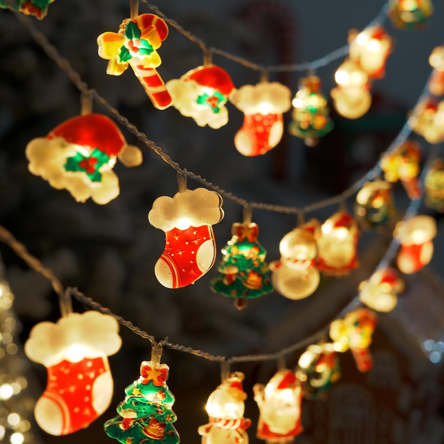 LOLStar Halloween String Lights Decorations, 9.8FT 20 LED Halloween Fairy Lights, Battery Operated (Not Included) with Timer Function and 8 Flashing Modes, Cute Booday Lights 2025 Home Indoor Decor