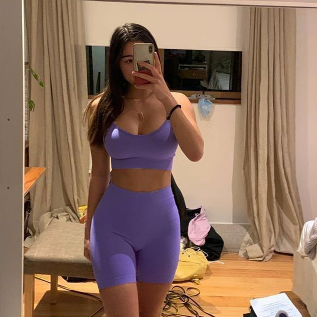 FULLSOFT High Waisted Biker Shorts for Women-5" Tummy Control Fitness Athletic Workout Running Yoga Gym Shorts