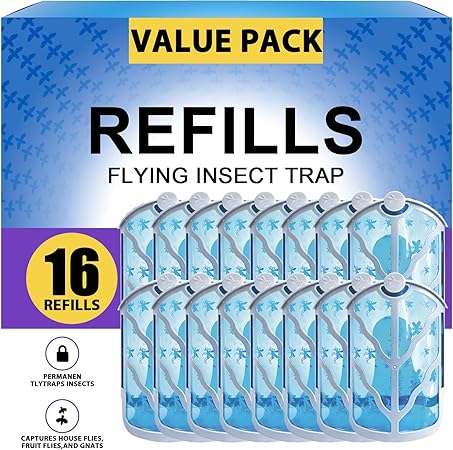 BAIMNOCM 16 Pack Refills Cartridge Compatible with Flying Insect Trap M364 M364A and Max, White