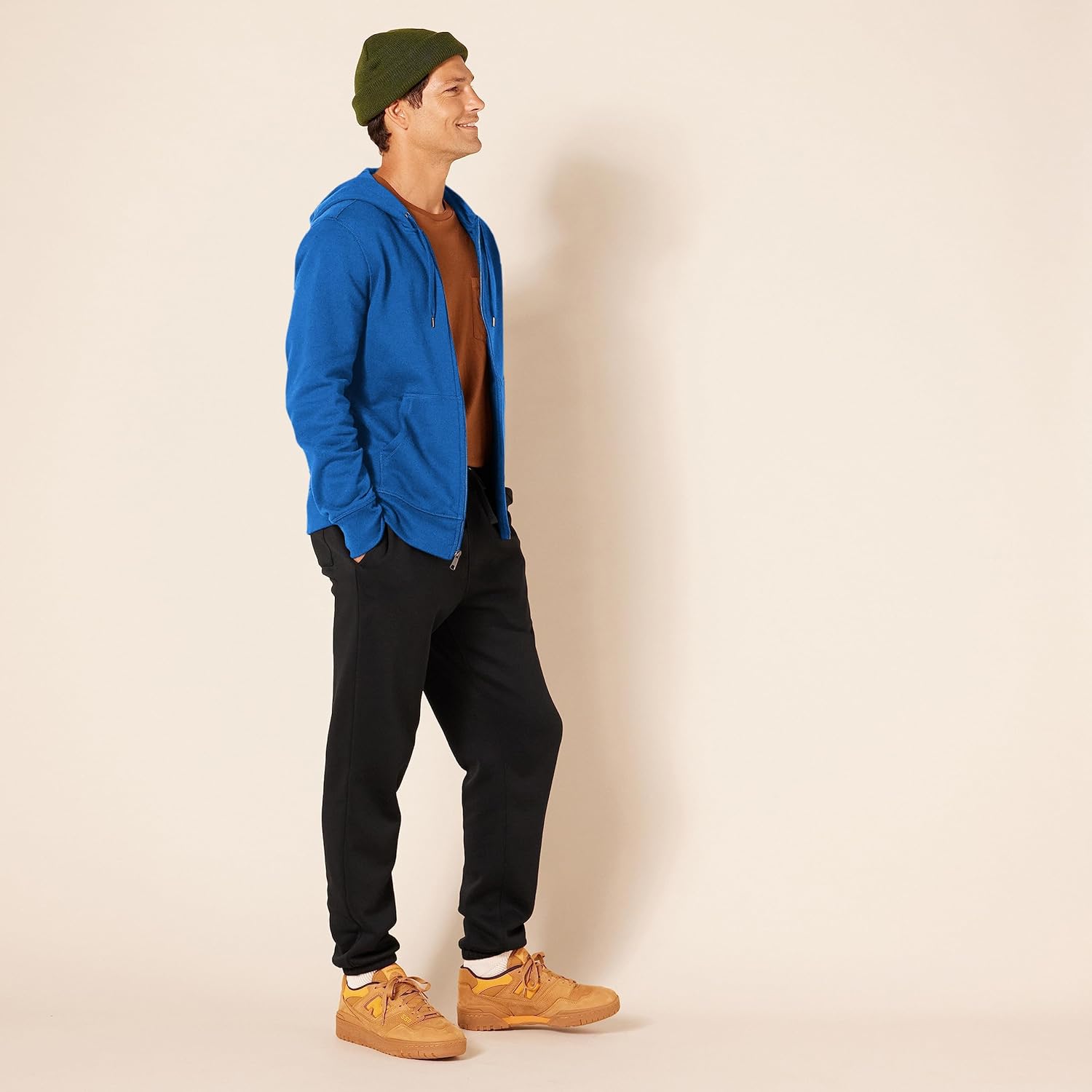 Essentials Men's Full-Zip Fleece Hoodie (Available in Big & Tall)