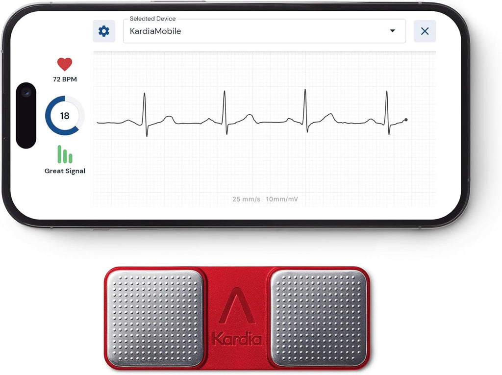 KardiaMobile 1-Lead Personal EKG Monitor – Record at Home – Detects AFib & Irregular Arrhythmias – Easy Results in 30 Seconds – Works w/Most Smartphones