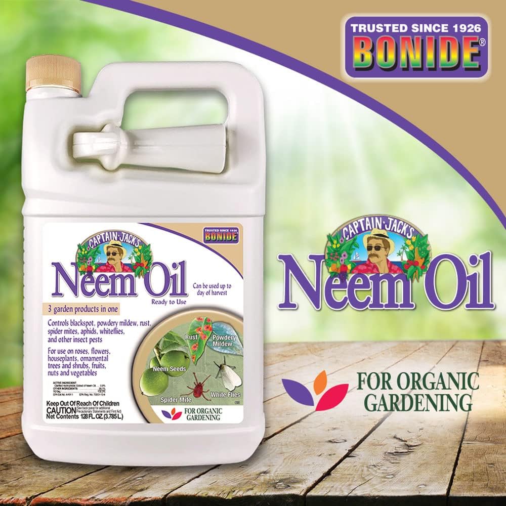 Bonide Captain Jack's Neem Oil, 32 oz Ready-to-Use Spray, Multi-Purpose Fungicide, Insecticide and Miticide for Organic Gardening