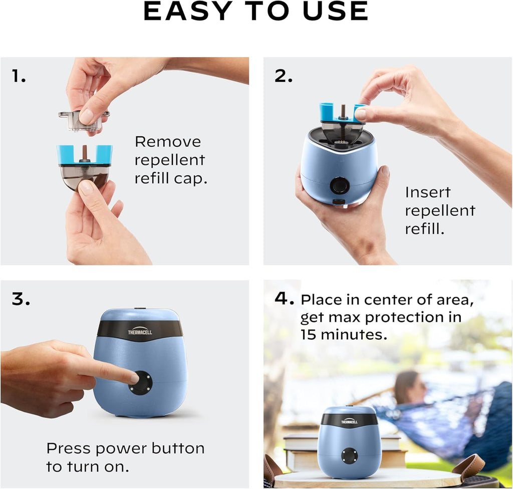 Thermacell E-Series Rechargeable Mosquito Repeller with 20’ Mosquito Protection Zone; Bug Spray Alternative; Scent Free