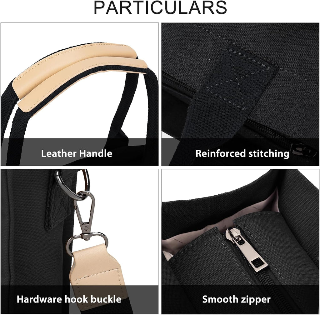 Tote Bags for Women Canvas Tote Purse Crossbody with Pockets Top Handle Shoulder Satchel Bag for Women