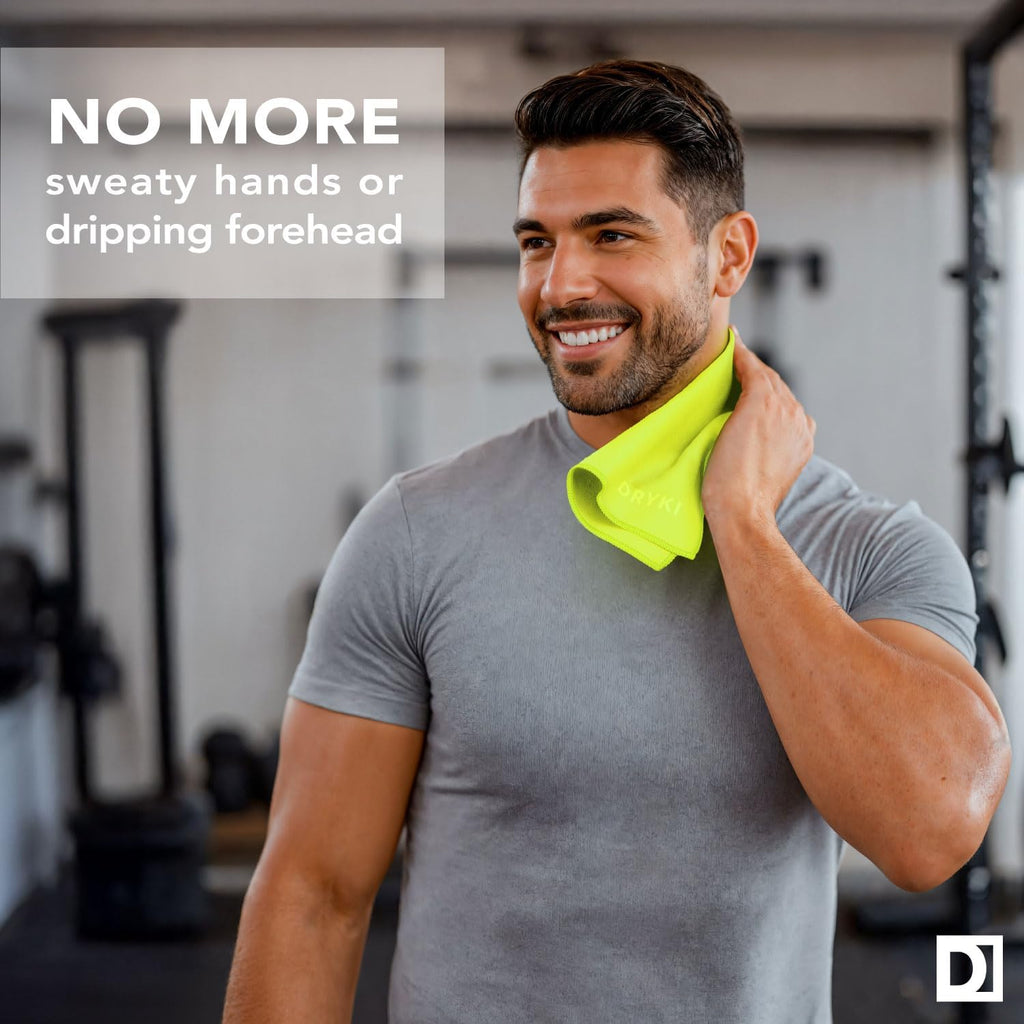 Sweat Absorbing Handkerchiefs - The Original Pocket-Sized Sweat Towels - Quick-Dry Microfiber Sweat Rags for Face, Hands, & Body - Men & Women - Gym, Sports, and Work (Black: 5 Pack)