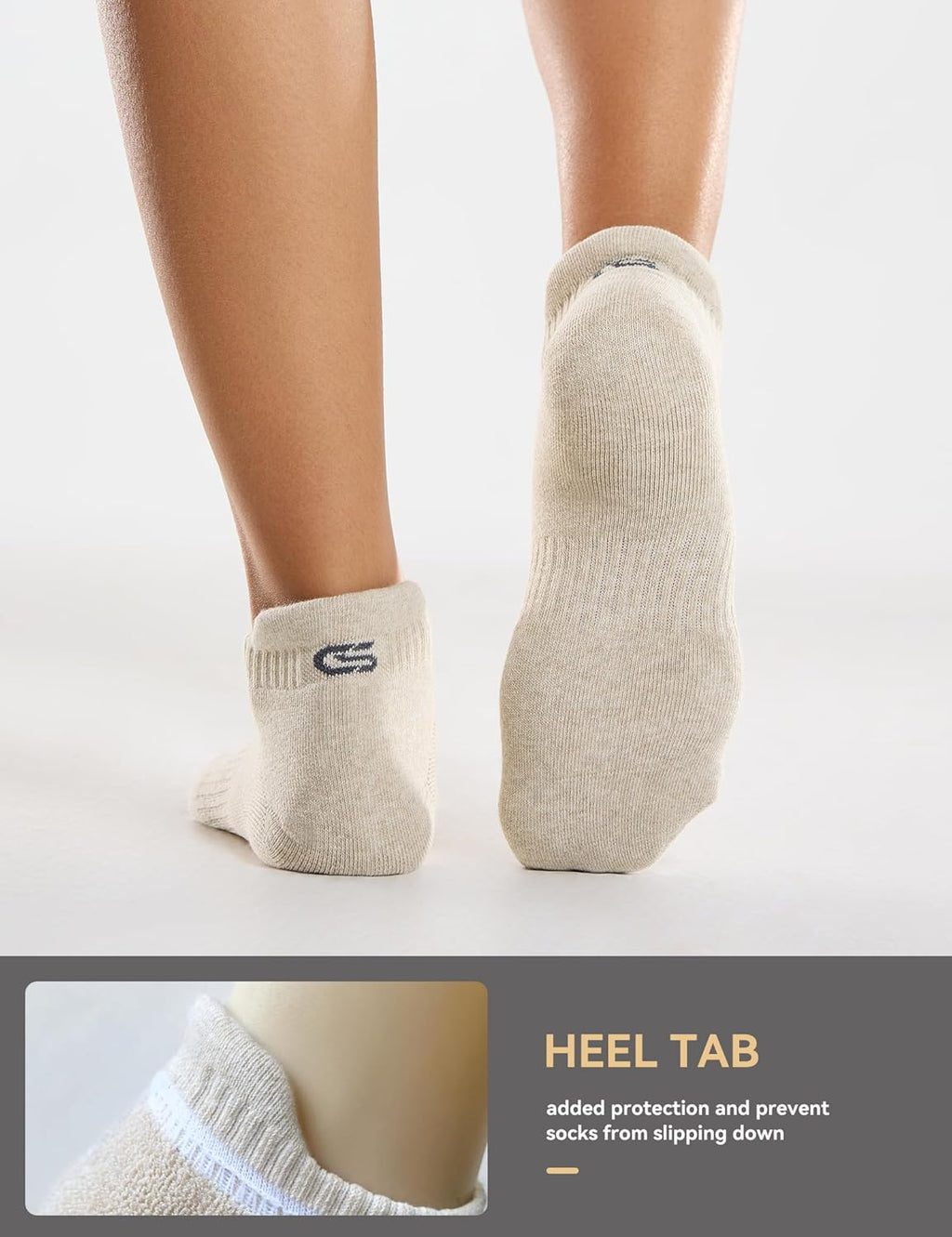 CS CELERSPORT 6 Pairs Ankle Athletic Running Socks Low Cut Sports Tab Socks for Men and Women