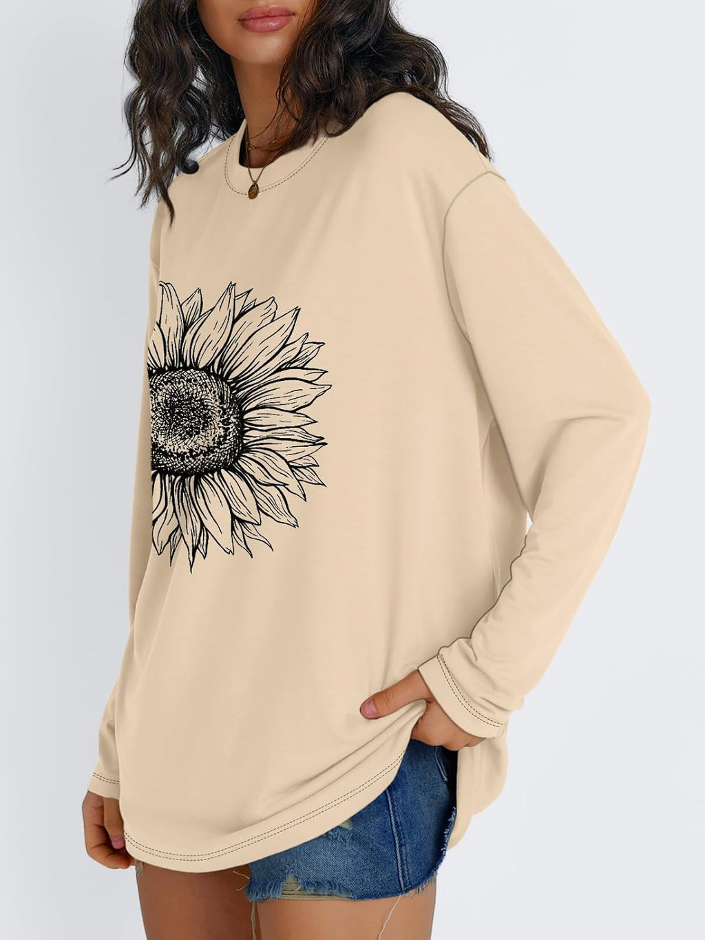 Trendy Queen Womens Oversized Long Sleeve T Shirts 2025 Basic Crewneck Tee Fall Tops Casual Workout Y2K Clothes