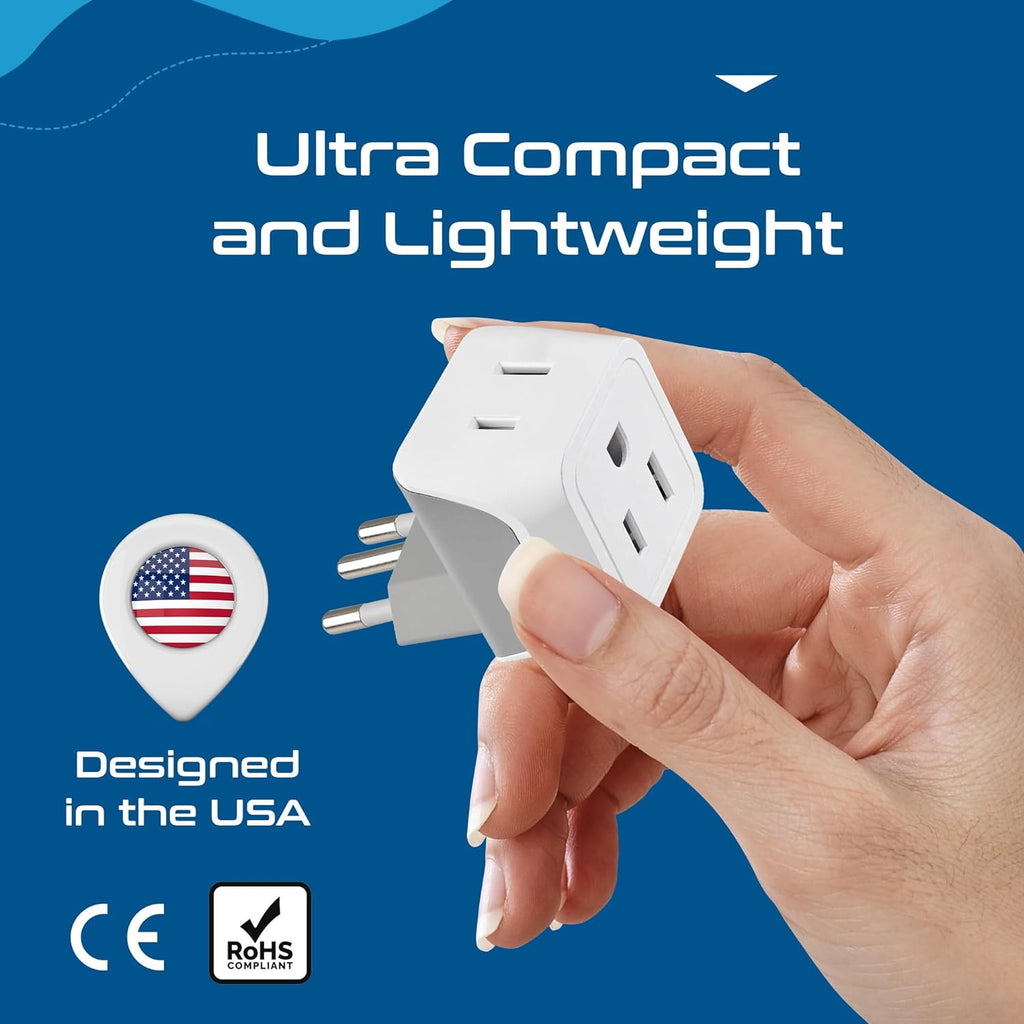 Ceptics Universal Travel Adapter, 35W International Power Adapter with PD & QC 3.0 Dual USB-C, 3 USB Travel Adapter Worldwide, Type I C G A Outlets 110V 220V A/C - EU Euro US UK (11-KU)