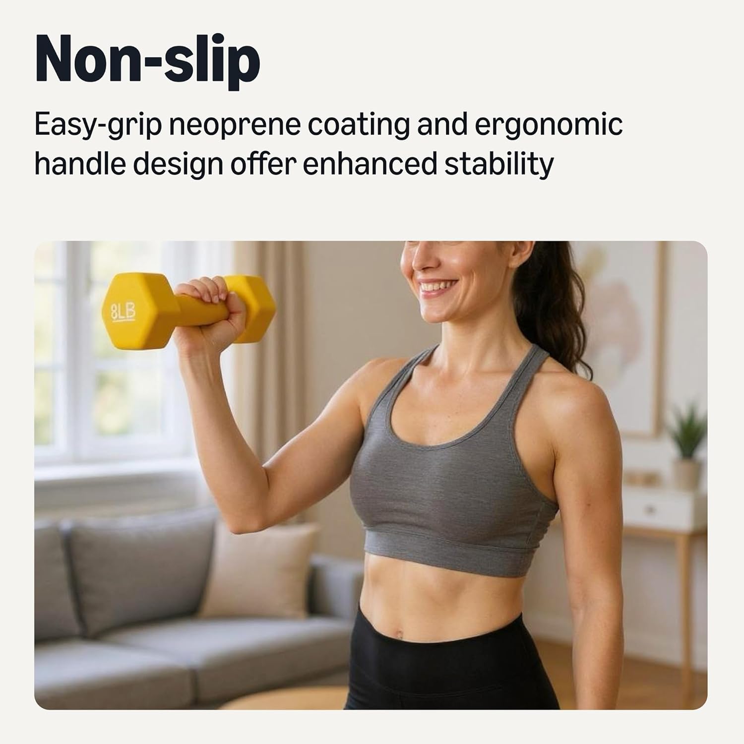 Basics Neoprene Dumbbell Hand Weights for Exercise and Muscle Toning